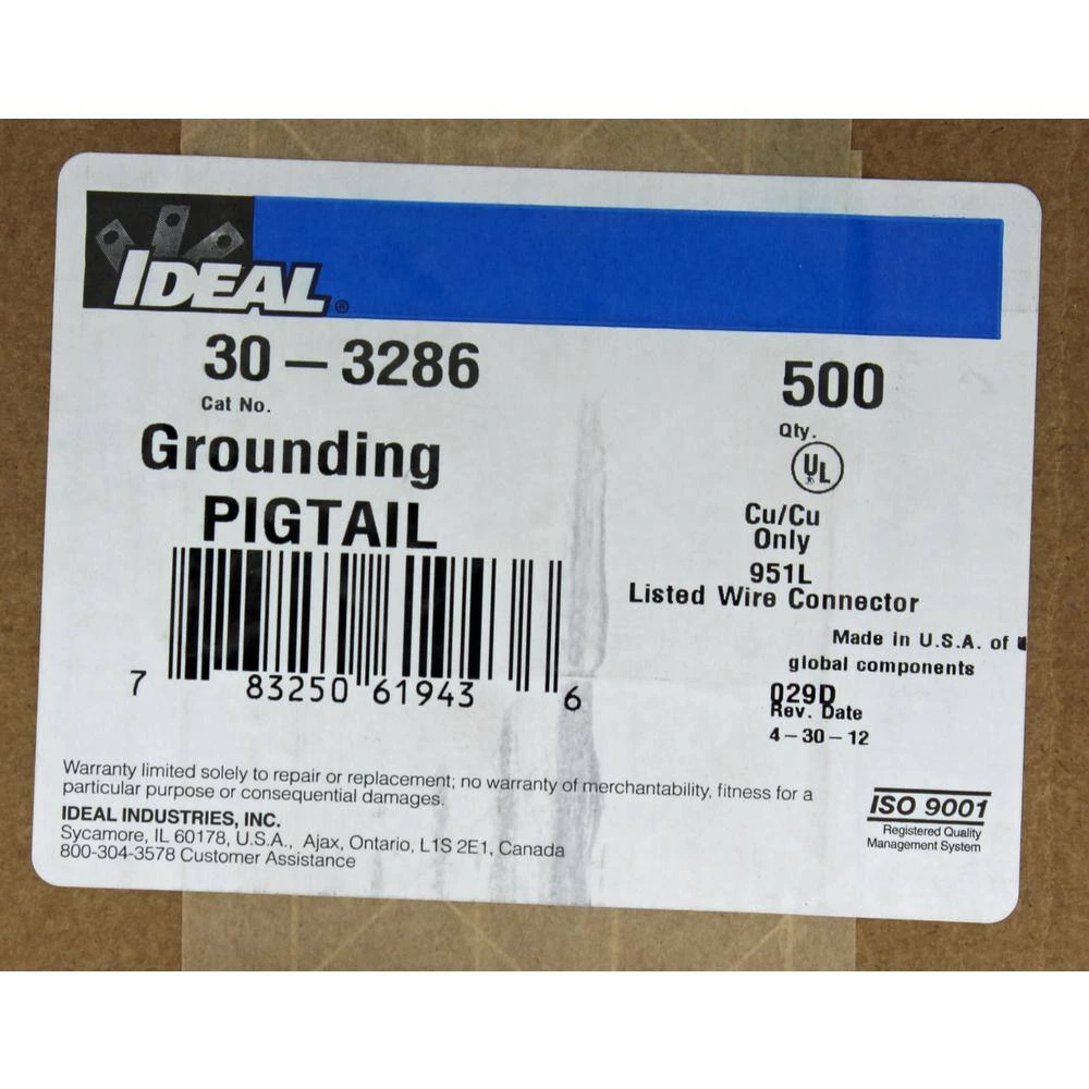 8 in. Pigtail 2-Wire Solid/Stranded Screw-On 1-Stripped on Solid Fork on Stranded (500-Pack) by IDEAL 6 8 in. Pigtail 2-Wire Solid/Stranded Screw-On 1-Stripped on Solid Fork on Stranded (500-Pack) by IDEAL - Image 6