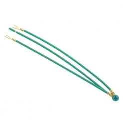 8 in. Pigtail 3-Wire Stranded Ring and Screw on One, Stripped on Second, Fork on Third/Fourth (25-Pack) by IDEAL