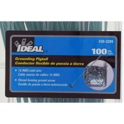 8 in. 12 AWG 1-Wire Solid Stripped Pigtail Loop and Screw, Green (100-Box) by IDEAL -Cooper Bussmann sale ideal wire connectors wire terminals 30 3399 1f 1000