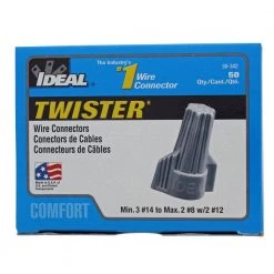 342 Twister Wire Connector, Gray (50-Box) by IDEAL -Cooper Bussmann sale ideal wire connectors wire terminals 30 342 44 1000