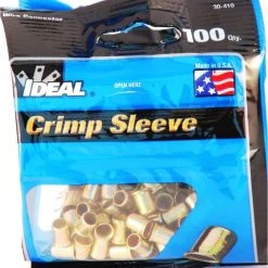 Steel Crimp Sleeve Connector (Bags of 100, Standard Package 2 Bags) by IDEAL 9 Steel Crimp Sleeve Connector (Bags of 100, Standard Package 2 Bags) by IDEAL -Cooper Bussmann sale ideal wire connectors wire terminals 30 410 1f 1000
