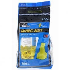 451 Yellow Wing-Nut Wire Connectors (100 per Bag, Standard Package is 2 Bags) by IDEAL -Cooper Bussmann sale ideal wire connectors wire terminals 30 451p c3 1000 1