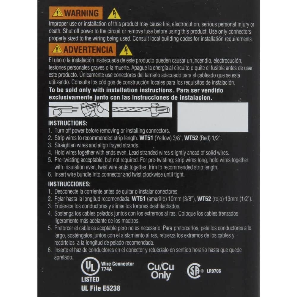 Wing-Twist Wire Connectors WT51 Yellow and WT52 Red (Standard Package, 4 Jars of 150) by IDEAL 3 Wing-Twist Wire Connectors WT51 Yellow and WT52 Red (Standard Package, 4 Jars of 150) by IDEAL - Image 3