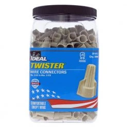 Twister Wire Connectors, 341 - Tan (500-Jar) by IDEAL -Cooper Bussmann sale ideal wire connectors wire terminals 30 641j c3 1000