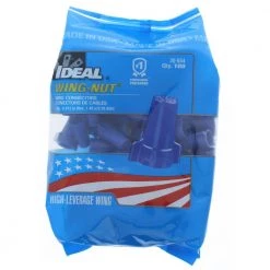 454 Wing-Nut Wire Connector, Blue (100/Bag) by IDEAL -Cooper Bussmann sale ideal wire connectors wire terminals 30 654 4f 1000