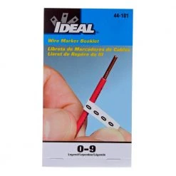 Asst 0-9, 45 Wire Marker Booklet (Standard Package is 2 Booklets) by IDEAL