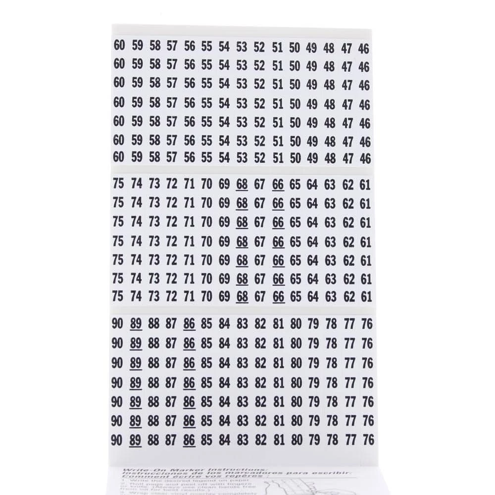 Wire Marker Booklet, Legend 46-90, (Standard Package 2 Booklets, 10 Cards Each) by IDEAL 4 Wire Marker Booklet, Legend 46-90, (Standard Package 2 Booklets, 10 Cards Each) by IDEAL - Image 4