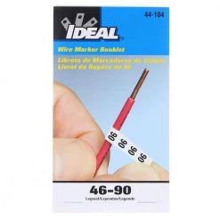 Wire Marker Booklet, Legend 46-90, (Standard Package 2 Booklets, 10 Cards Each) by IDEAL