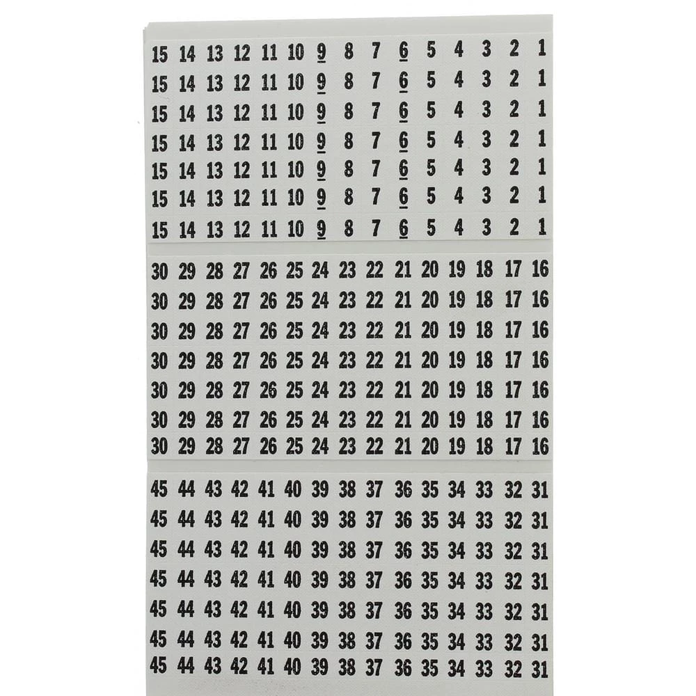 Buchanan Wire Marker Booklet 1-45 (10 Markers per Booklet, Standard Package 2 Booklets) by IDEAL 5 Buchanan Wire Marker Booklet 1-45 (10 Markers per Booklet, Standard Package 2 Booklets) by IDEAL - Image 5