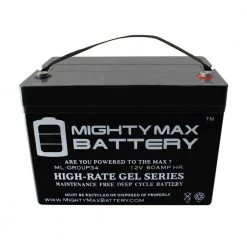 12-Volt 60 Ah GROUP 34 Gel Type Rechargeable Sealed Lead Acid (SLA) Battery by MIGHTY MAX BATTERY 6 12-Volt 60 Ah GROUP 34 Gel Type Rechargeable Sealed Lead Acid (SLA) Battery by MIGHTY MAX BATTERY -Cooper Bussmann sale mighty max battery 12v batteries ml group34 4f 1000
