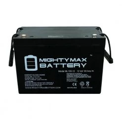 12V 100Ah SLA AGM Battery for Off Grid Solar Panels by MIGHTY MAX BATTERY -Cooper Bussmann sale mighty max battery 12v batteries ml100 1295 44 1000