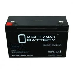 6-Volt 12 AH SLA Battery (Pack of 10) by MIGHTY MAX BATTERY -Cooper Bussmann sale mighty max battery 12v batteries ml12 6f2mp102869 44 1000