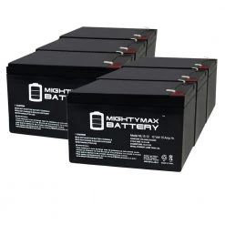 12 -Volt 15 Ah Sealed Lead Acid Rechargeable F2 Terminal Battery (6-Pack) by MIGHTY MAX BATTERY