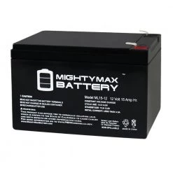 12 -Volt 15 Ah Sealed Lead Acid Rechargeable F2 Terminal Battery (6-Pack) by MIGHTY MAX BATTERY -Cooper Bussmann sale mighty max battery 12v batteries ml15 12mp6 fa 1000