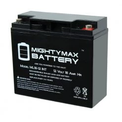 12-Volt 18 Ah Rechargeable Sealed Lead Acid (SLA) Internal Thread Battery by MIGHTY MAX BATTERY