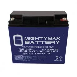 12V 22AH GEL Battery Replacement for Jump N Carry JNC105 by MIGHTY MAX BATTERY -Cooper Bussmann sale mighty max battery 12v batteries ml22 12gel464 44 1000