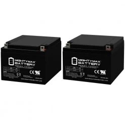12-Volt 26 AH T3 Terminal Sealed Lead Acid Battery (2-Pack) by MIGHTY MAX BATTERY