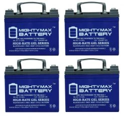 12-Volt 35 Ah SLA GEL AGM Type Internal Medical Mobility Replacement Battery (4-Pack) by MIGHTY MAX BATTERY