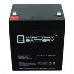 12V 5Ah Scooter Battery Replace 4.5Ah Enduring 6FM4.5,6 FM 4.5 by MIGHTY MAX BATTERY -Cooper Bussmann sale mighty max battery 12v batteries ml5 12217 44 1000