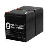 12-Volt 5 Ah SLA (Sealed Lead Acid) AGM Type Replacement Battery for Alarm/Security Systems (2-Pack) by MIGHTY MAX BATTERY