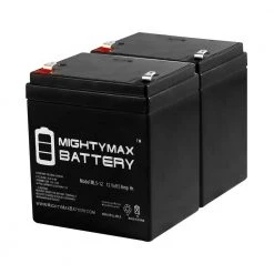 12-Volt 5 Ah SLA (Sealed Lead Acid) AGM Type Replacement Battery for Alarm/Security Systems (2-Pack) by MIGHTY MAX BATTERY
