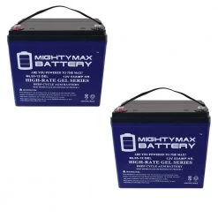 12-Volt 55 AH GEL Battery (2-Pack) by MIGHTY MAX BATTERY