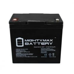 12-Volt 55 Ah Rechargeable Sealed Lead Acid (SLA) Internal Thread Battery by MIGHTY MAX BATTERY 9 12-Volt 55 Ah Rechargeable Sealed Lead Acid (SLA) Internal Thread Battery by MIGHTY MAX BATTERY -Cooper Bussmann sale mighty max battery 12v batteries ml55 12int 44 1000
