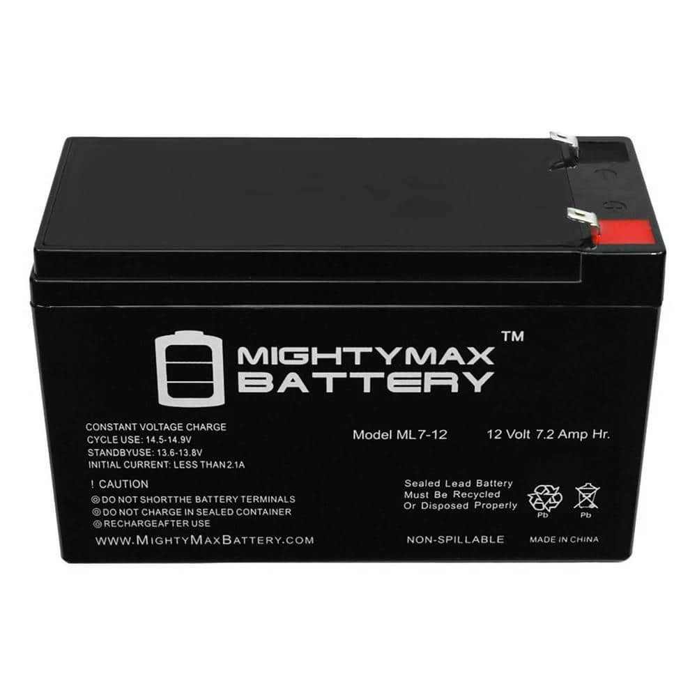 12-Volt 7.2 Ah Sealed Lead Acid (SLA) Battery Includes 12-Volt Charger by MIGHTY MAX BATTERY 5 12-Volt 7.2 Ah Sealed Lead Acid (SLA) Battery Includes 12-Volt Charger by MIGHTY MAX BATTERY - Image 5