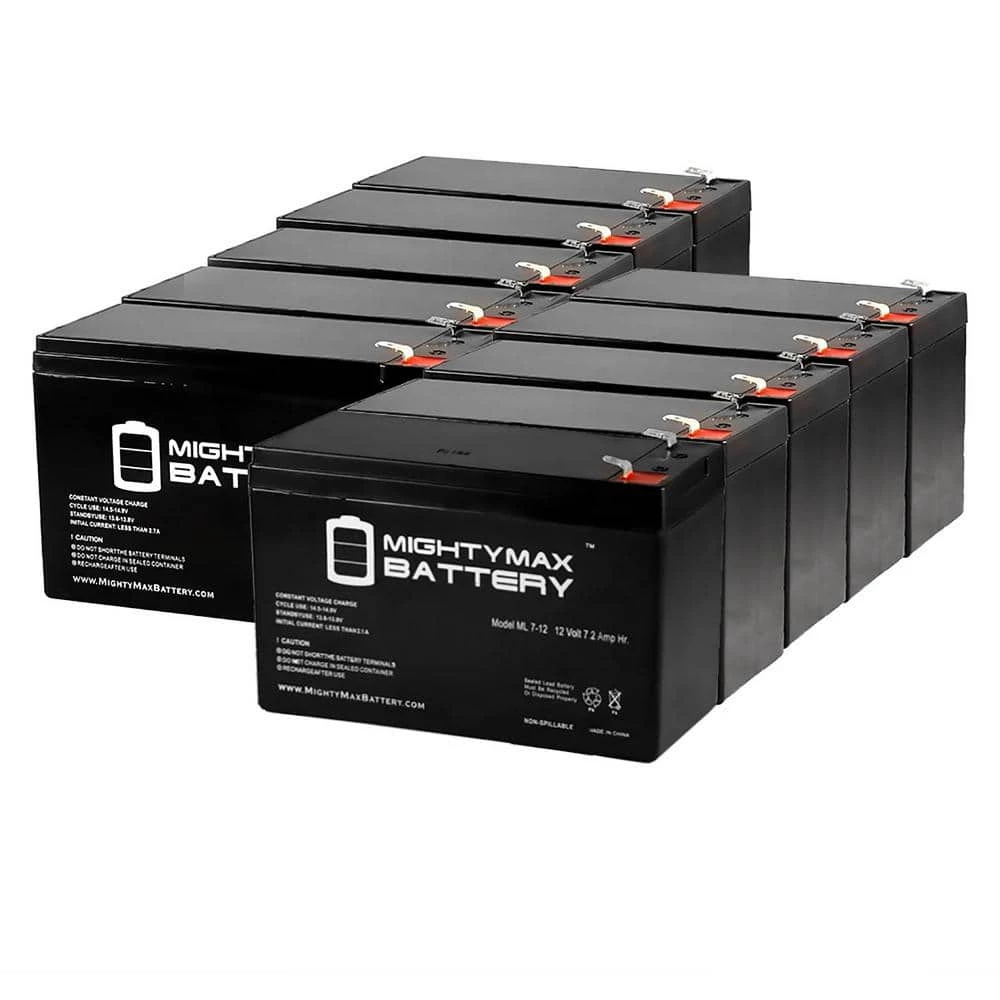 12-Volt 7.2 Ah SLA (Sealed Lead Acid) AGM Type Replacement Battery for Alarm/Security Systems (10-Pack) by MIGHTY MAX BATTERY 1 12-Volt 7.2 Ah SLA (Sealed Lead Acid) AGM Type Replacement Battery for Alarm/Security Systems (10-Pack) by MIGHTY MAX BATTERY