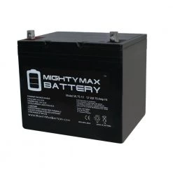 12-Volt 75 Ah Rechargeable Sealed Lead Acid (SLA) Battery by MIGHTY MAX BATTERY