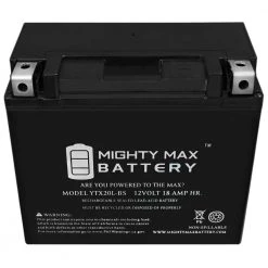 12-Volt 18 Ah 270 CCA Rechargeable Sealed Lead Acid (SLA) Powersport Battery by MIGHTY MAX BATTERY -Cooper Bussmann sale mighty max battery 12v batteries ytx20l bs fa 1000