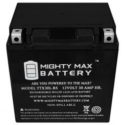 YTX30L-BS Battery for Harley-Davidson FL FLH Touring 1450CC 99 by MIGHTY MAX BATTERY -Cooper Bussmann sale mighty max battery 12v batteries ytx30l bs18 fa 1000