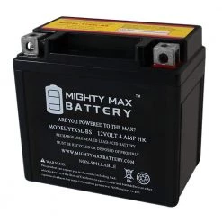 12-Volt 4 Ah 80 CCA Rechargeable Sealed Lead Acid (SLA) Powersport Battery by MIGHTY MAX BATTERY