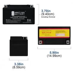 12-Volt 6 Ah 105 CCA Sealed Lead Acid (SLA) AGM Powersport Battery by MIGHTY MAX BATTERY -Cooper Bussmann sale mighty max battery 12v batteries ytx7a bs31 44 1000