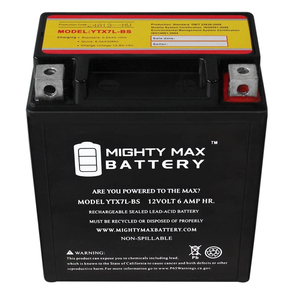 12-Volt 6 Ah 135 CCA Rechargeable Sealed Lead Acid (SLA) Powersport Battery by MIGHTY MAX BATTERY 6 12-Volt 6 Ah 135 CCA Rechargeable Sealed Lead Acid (SLA) Powersport Battery by MIGHTY MAX BATTERY - Image 6