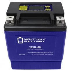 12-Volt 140 CCA Lithium Rechargeable Power Sports Battery by MIGHTY MAX BATTERY -Cooper Bussmann sale mighty max battery 12v batteries ytx7l bslifepo4 4f 1000