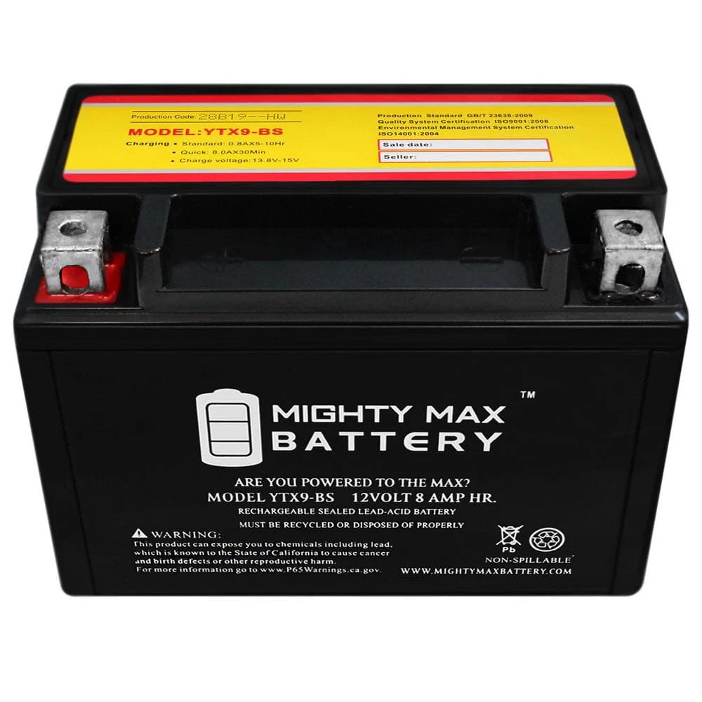 12-Volt 8 Ah 135 CCA Rechargeable Sealed Lead Acid (SLA) Powersport Battery by MIGHTY MAX BATTERY 5 12-Volt 8 Ah 135 CCA Rechargeable Sealed Lead Acid (SLA) Powersport Battery by MIGHTY MAX BATTERY - Image 5