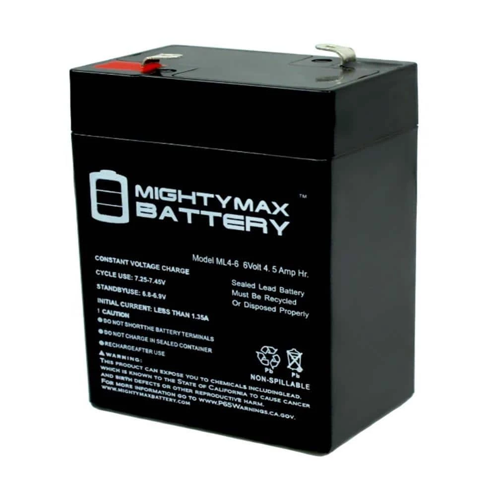 6 -Volt 4.5 Ah SLA Battery for Coleman Quick Pump by MIGHTY MAX BATTERY 1 6 -Volt 4.5 Ah SLA Battery for Coleman Quick Pump by MIGHTY MAX BATTERY