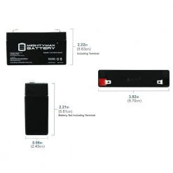 6 -Volt 1.3 Ah Rechargeable F1 Terminal Sealed Lead Acid (SLA) Battery by MIGHTY MAX BATTERY -Cooper Bussmann sale mighty max battery 6v batteries ml1 3 6 1f 1000
