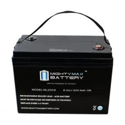 6-Volt 200 Ah Rechargeable Sealed Lead Acid (SLA) Battery by MIGHTY MAX BATTERY -Cooper Bussmann sale mighty max battery 6v batteries ml200 6 44 1000