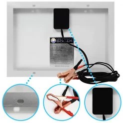 10-Watt Polycrystalline Solar Panel with 6 ft. Alligator Clips for RV's, Camping, Boats, and Gate Openers by MIGHTY MAX BATTERY -Cooper Bussmann sale mighty max battery solar panels mls 10wp 1f 1000