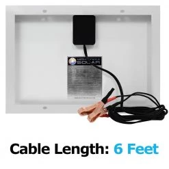 10-Watt Polycrystalline Solar Panel with 6 ft. Alligator Clips for RV's, Camping, Boats, and Gate Openers by MIGHTY MAX BATTERY -Cooper Bussmann sale mighty max battery solar panels mls 10wp 4f 1000