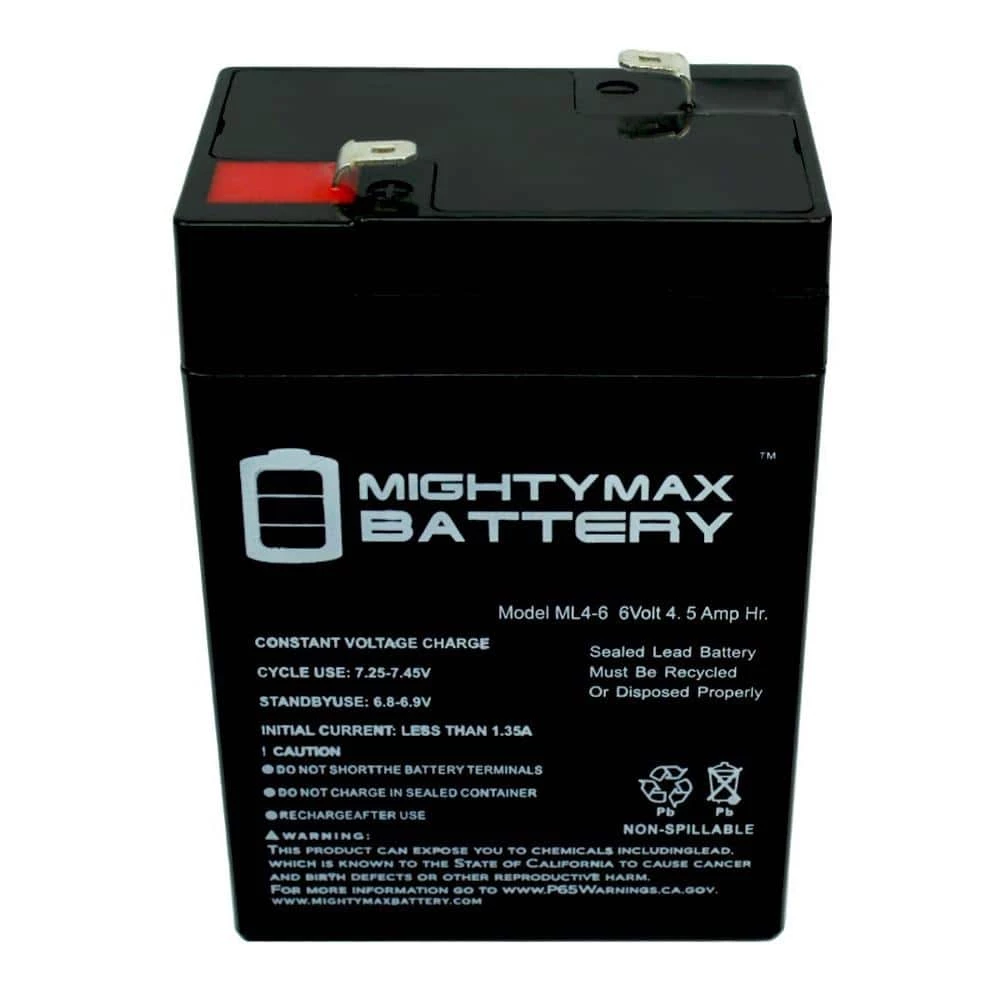 6V 4.5AH SLA Replacement Battery compatible with Power Patrol SLA0905 SLA090 by MIGHTY MAX BATTERY 5 6V 4.5AH SLA Replacement Battery compatible with Power Patrol SLA0905 SLA090 by MIGHTY MAX BATTERY - Image 5