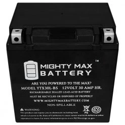 YTX30L-BS Battery Replaces Harley Davidson Road Glide Road King by MIGHTY MAX BATTERY -Cooper Bussmann sale mighty max battery specialty batteries max3832001 fa 1000