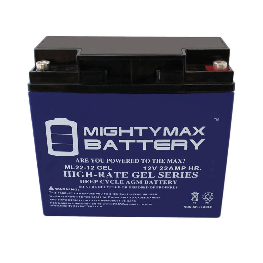 12V 22AH GEL Battery Replacement for Sunnyway SW12200 by MIGHTY MAX BATTERY 5 12V 22AH GEL Battery Replacement for Sunnyway SW12200 by MIGHTY MAX BATTERY - Image 5