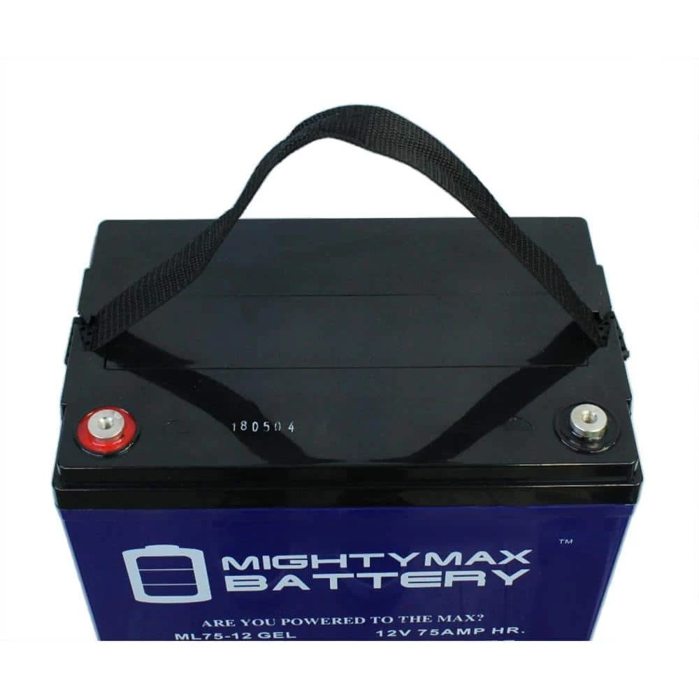 12V 75AH GEL Battery Replaces Sunrise Quickie QM-710 Power Wheelchair by MIGHTY MAX BATTERY 3 12V 75AH GEL Battery Replaces Sunrise Quickie QM-710 Power Wheelchair by MIGHTY MAX BATTERY - Image 3