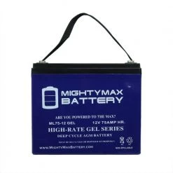 12V 75AH GEL Battery Replaces Sunrise Quickie QM-710 Power Wheelchair by MIGHTY MAX BATTERY