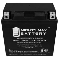 YTX14-BS Battery Replacement for ATV Power Sport ETX14-BS by MIGHTY MAX BATTERY -Cooper Bussmann sale mighty max battery specialty batteries max3868331 fa 1000