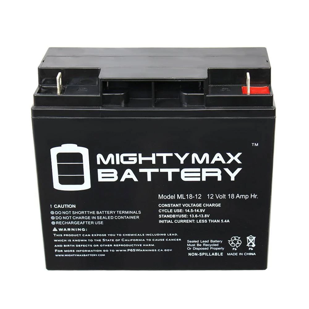 12V 18AH SLA Battery Replacement for Troy-Bilt 7000 Watt XP Generator by MIGHTY MAX BATTERY 5 12V 18AH SLA Battery Replacement for Troy-Bilt 7000 Watt XP Generator by MIGHTY MAX BATTERY - Image 5